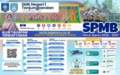 Penerimaan Peserta Didik Baru (SPMB) SMK Negeri 1 Tanjungpandan Tahun Ajaran 2026/2027